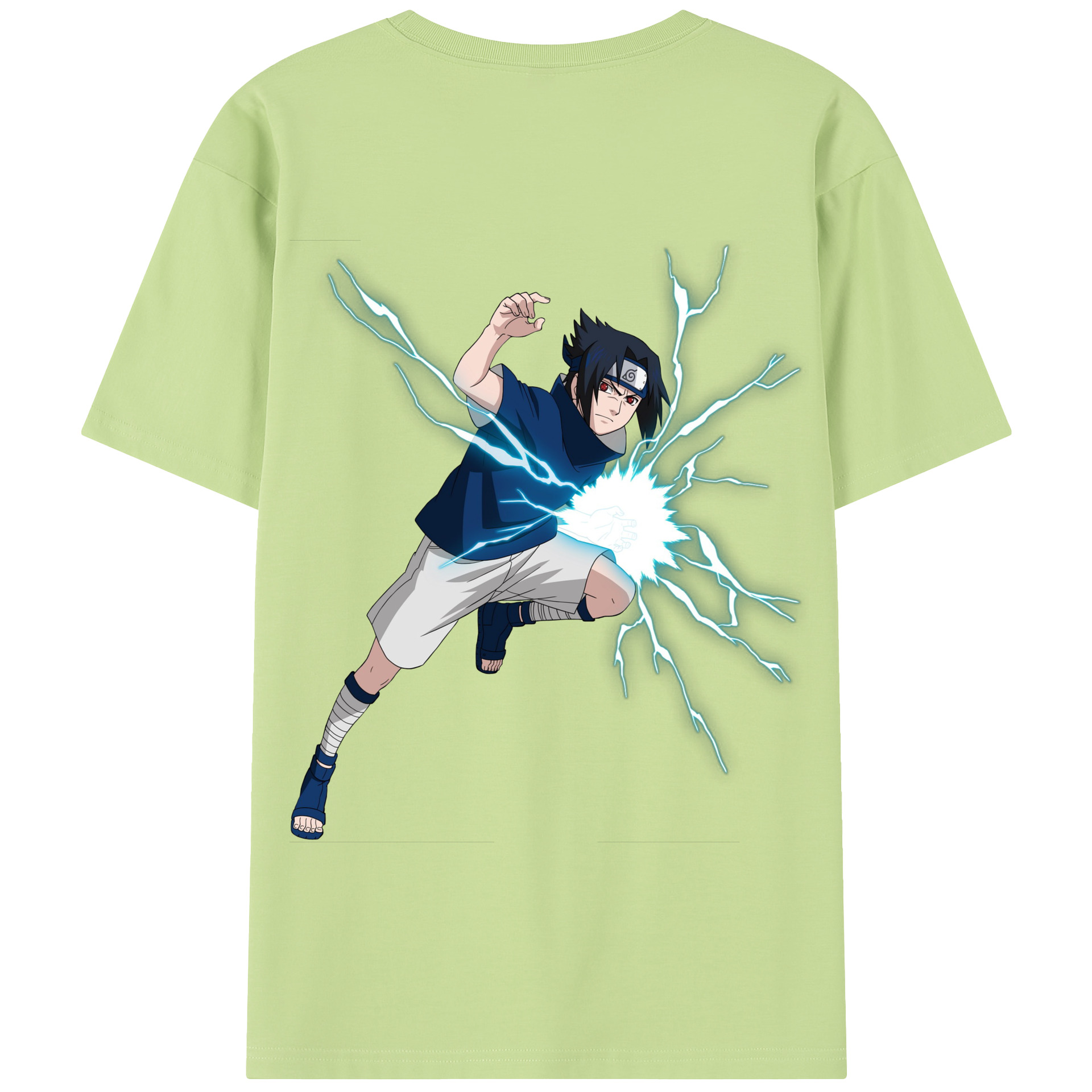 （画像用） NARUTO -ナルト- うちは サスケ Uchiha Sasuke 綿100％半袖Tシャツ（背面プリント）